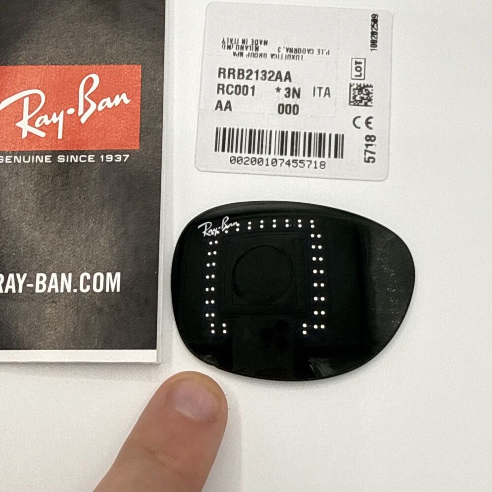 Ray Ban RB2132 Polarized Grey 001 Replacement RIGHT LENS ONLY 55mm *Has Chip* - Picture 2 of 10
